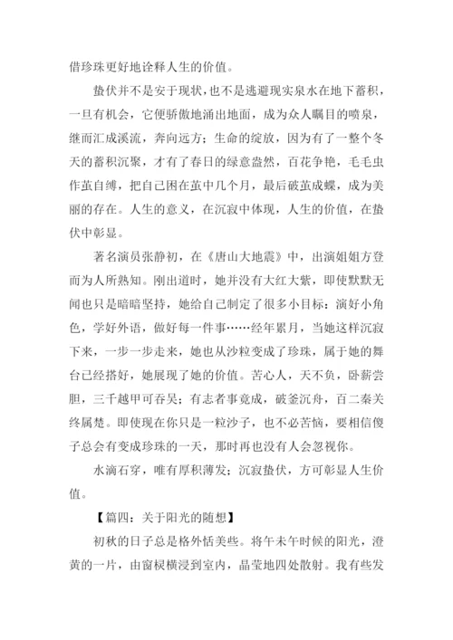 高中随笔作文800字.docx