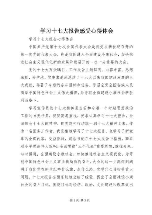 学习十七大报告感受心得体会 (5).docx
