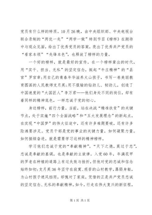 个人观看榜样心得体会范文.docx