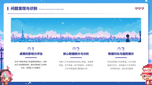 蓝色像素风工作汇报ppt模板