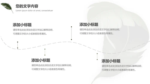 绿色极简文艺总结及未来展望PPT模板