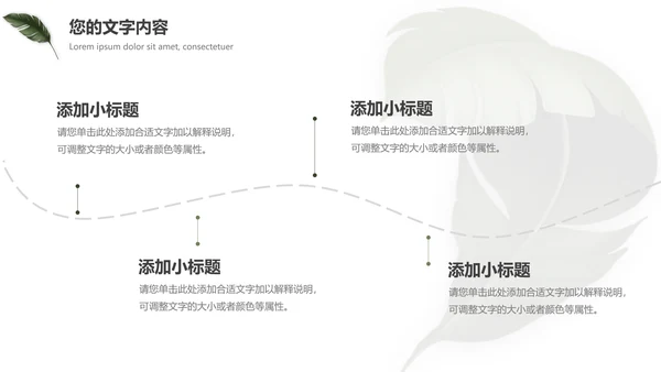 绿色极简文艺总结及未来展望PPT模板