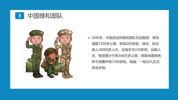 中国蓝盔部队国际维和人员日PPT模板