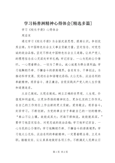 学习杨善洲精神心得体会[精选多篇] (2).docx