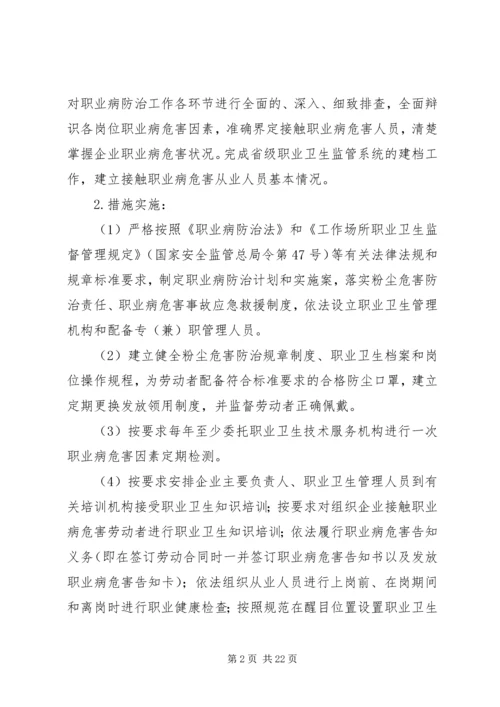 XX企业粉尘危害专项治理工作方案.docx