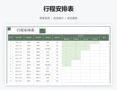 行程安排表