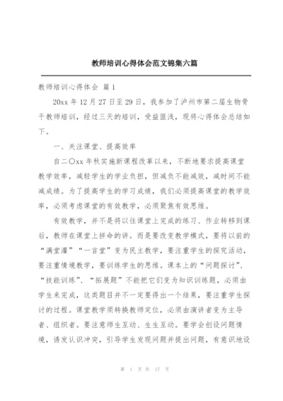 教师培训心得体会范文锦集六篇.docx