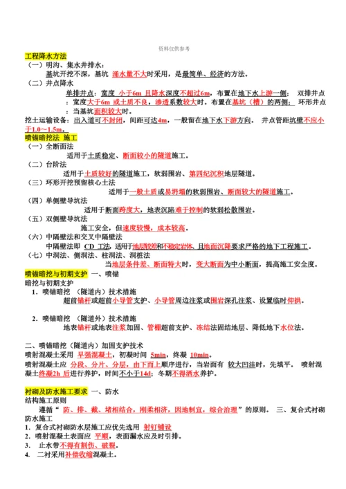 二级建造师市政实务复习重点总结浓缩版.docx
