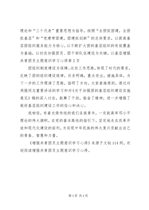 增强共青团员主题意识学习心得.docx
