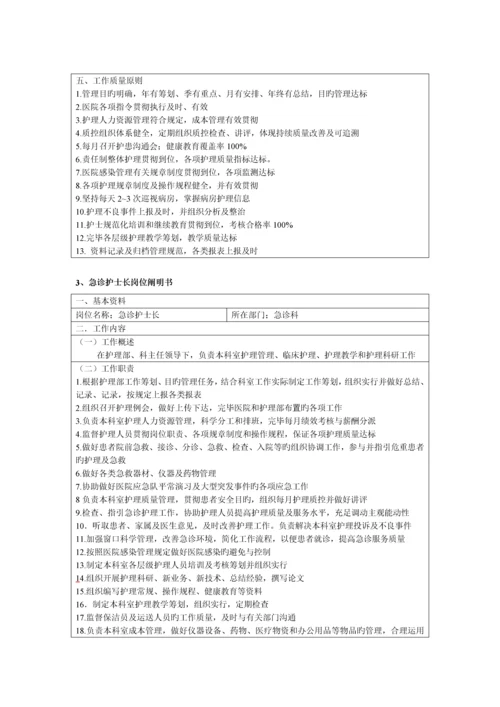 护理岗位专项说明书.docx