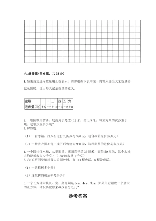 六年级下册数学期末测试卷【夺分金卷】.docx