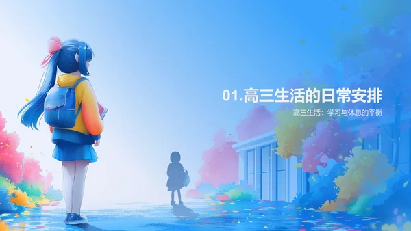 高三生活学习总结PPT模板