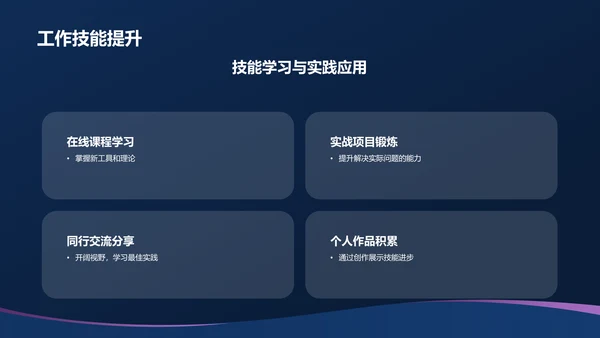 蓝色渐变个人汇报PPT模板