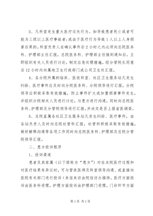 医院医疗投诉处理程序.docx