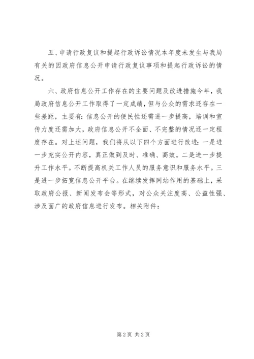 发改局年度信息公开工作报告.docx