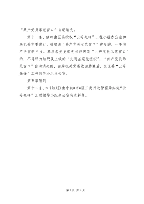 工商局局创建“共产党员示范窗口”活动的实施细则 (8).docx