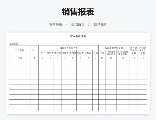销售报表