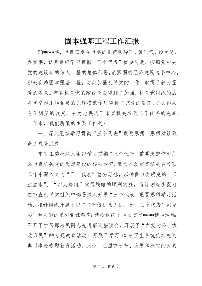 固本强基工程工作汇报.docx