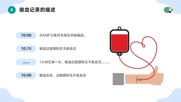 蓝色简约医疗器械护士护理记录单书写规范PPT模板