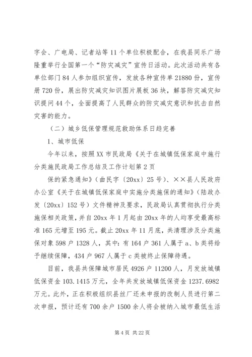 民政局工作总结及工作计划 (2).docx