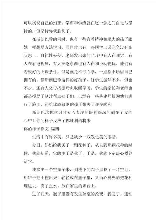 你的样子作文