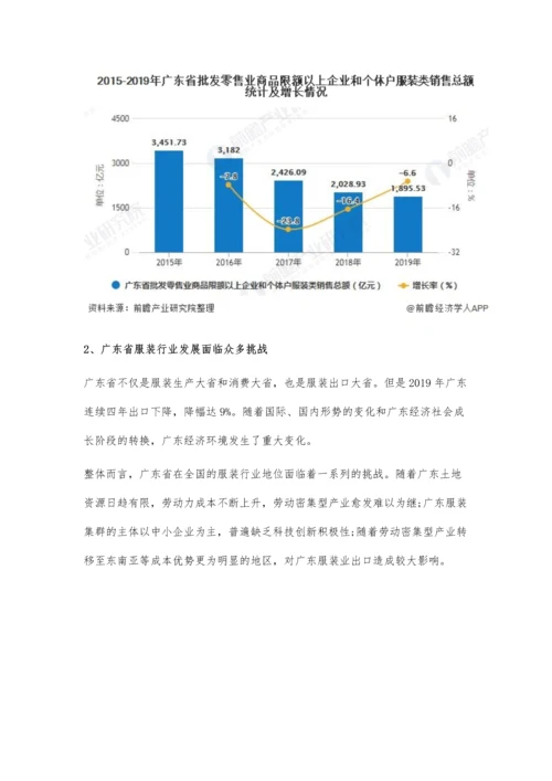 广东省服装行业市场现状及发展趋势分析-建立现代服装产业体系迫在眉睫.docx