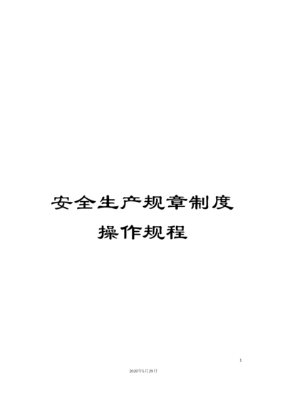 安全生产规章制度操作规程.docx