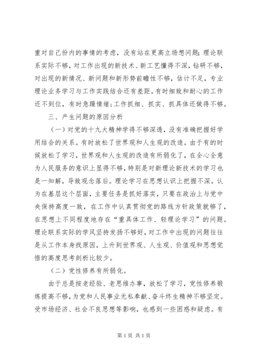 民主生活会个人发言提纲（含上一年度民主生活会问题整改情况）.docx