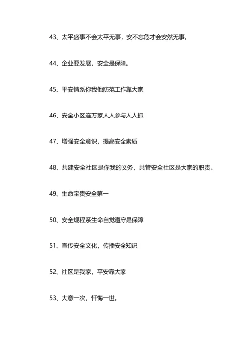 物业小区安全提示标语.docx