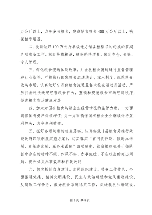 粮食局上半年工作总结及下半年工作安排精编.docx