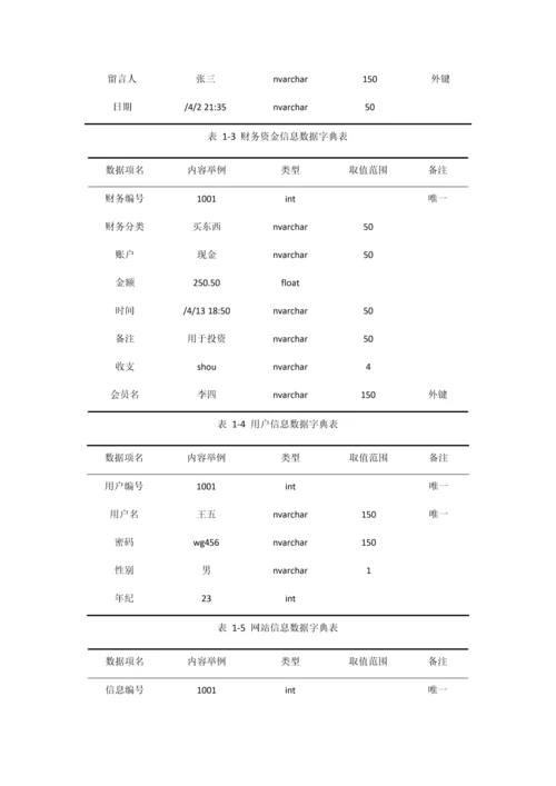 个人财务标准管理系统标准设计及其实现.docx