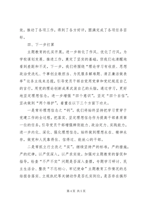党支部“不忘初心、牢记使命”主题教育回头看自查报告.docx