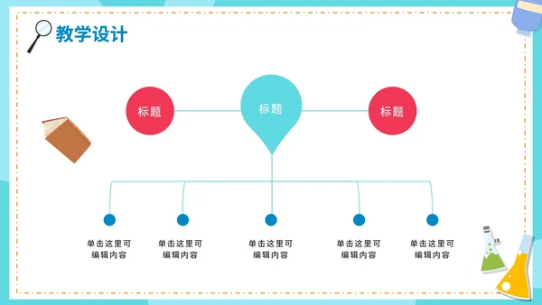 蓝色卡通化学物理理科说课教学PPT模板