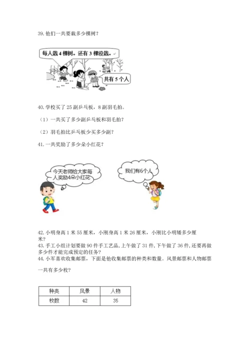 小学二年级上册数学应用题100道（全国通用）word版.docx