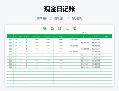 现金日记账