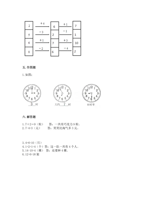 小学一年级上册数学期末测试卷（突破训练）word版.docx