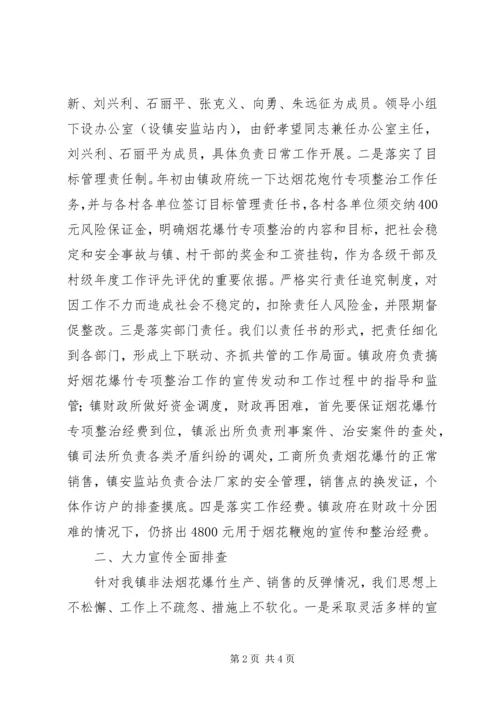 开展烟花爆竹专项检查情况的汇报.docx