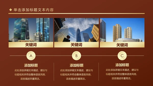 金色房地产行业营销策划销售工作汇报PPT模板