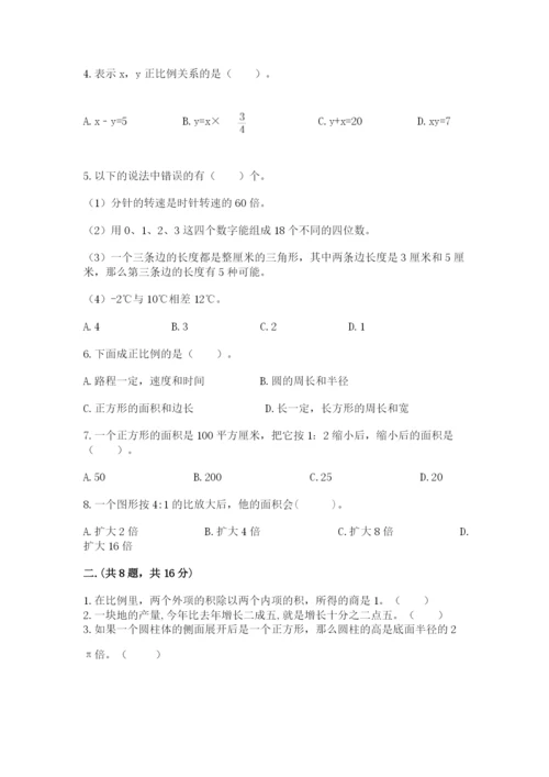 西师大版数学小升初模拟试卷精品【精选题】.docx