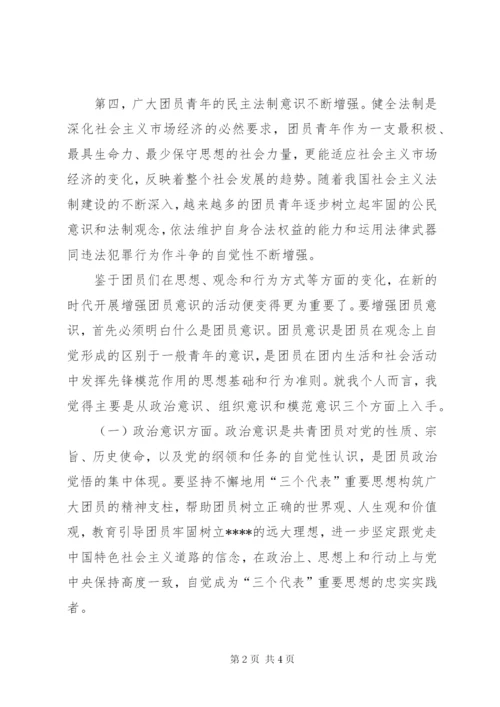 某年4月共青团员思想汇报范文.docx