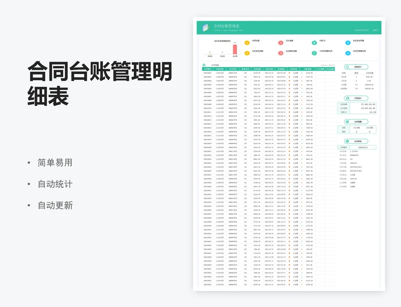 合同台账管理明细表