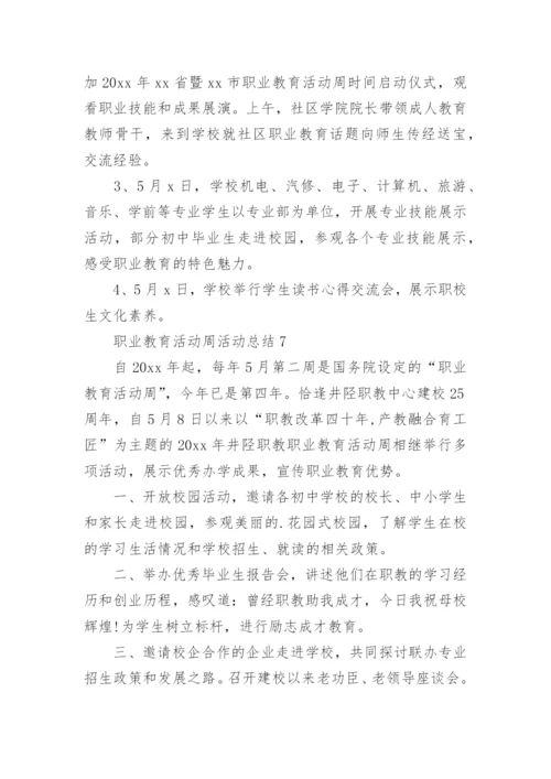 职业教育活动周活动总结.docx