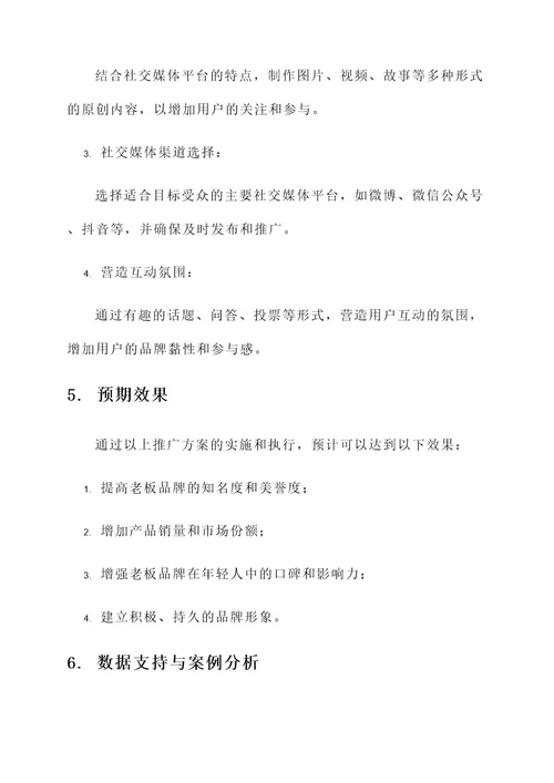 老板品牌推广策划书