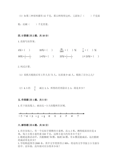 小学六年级下册数学期末卷（综合题）word版.docx