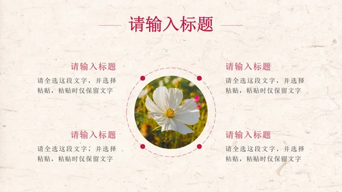粉色中国风乡村旅游PPT模板