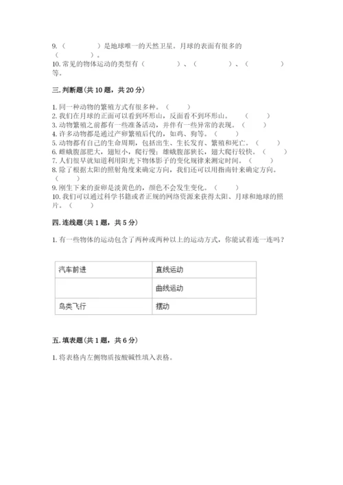 教科版小学科学三年级下册 期末测试卷含完整答案【历年真题】.docx