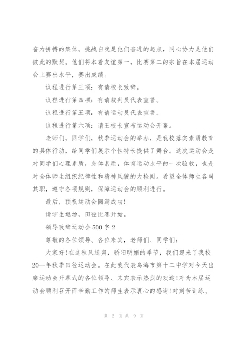 运动会领导个人致辞500字5篇.docx