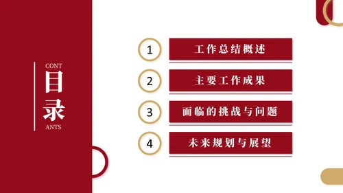 红色简约商务商业工作总结汇报