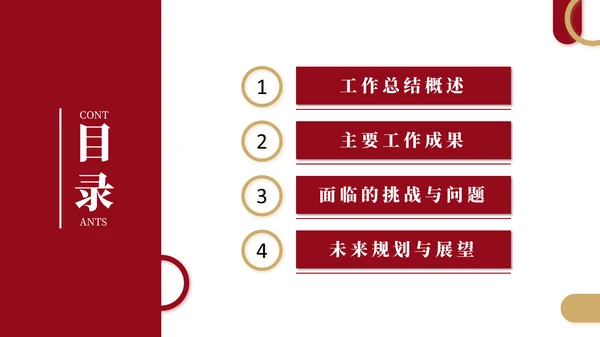 红色简约商务商业工作总结汇报
