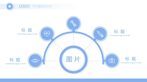 蓝色医疗手术室带教动态PPT模板